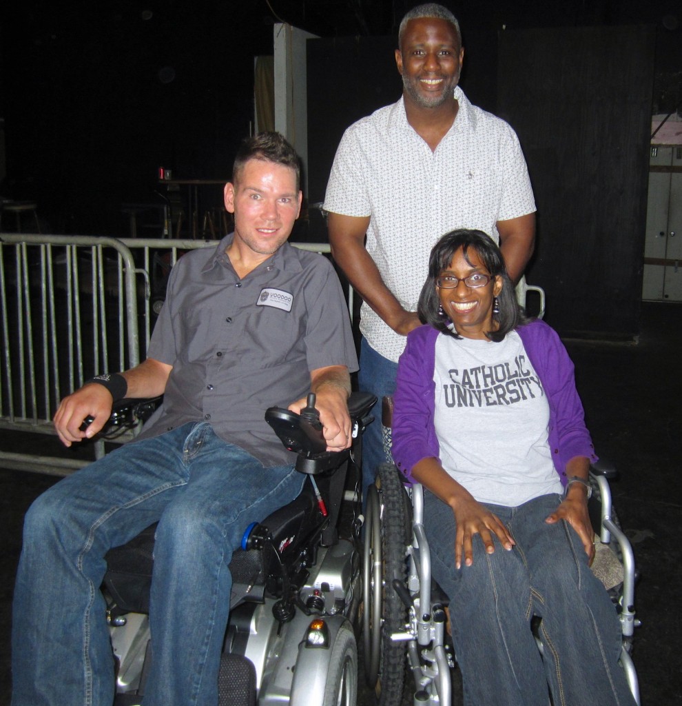 Steve Gleason, former New Orleans Saints football player and ALS advocate with Nicole and Tommy.